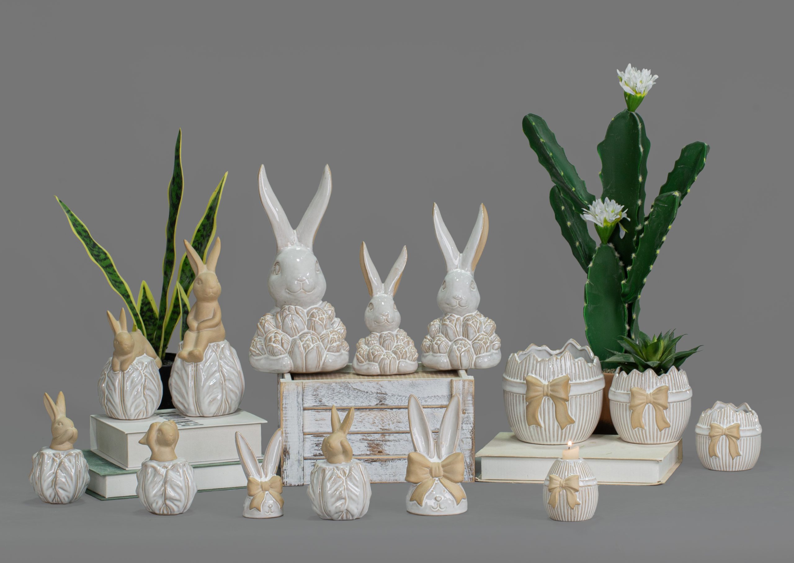 Easter ceramic chicken figurine